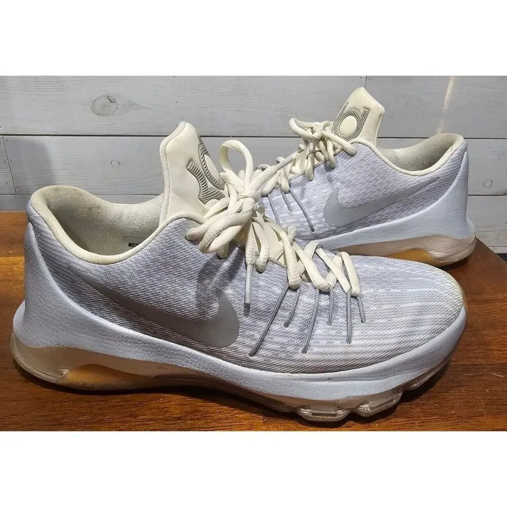 Nike KD 8 Easter Wolf Grey Metallic Silver Youth Sz 6
